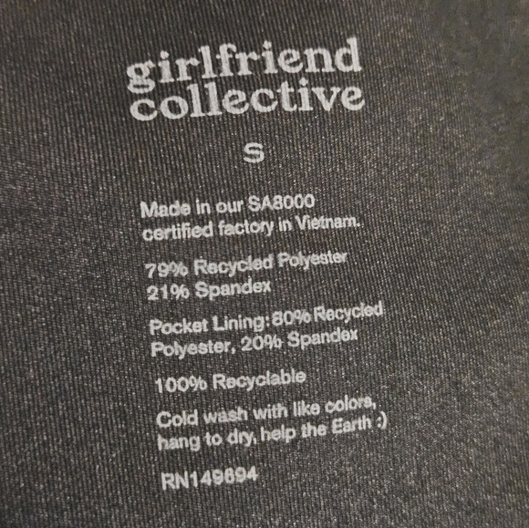 girlfriend Collective leggings side pockets size small - Picture 7 of 11
